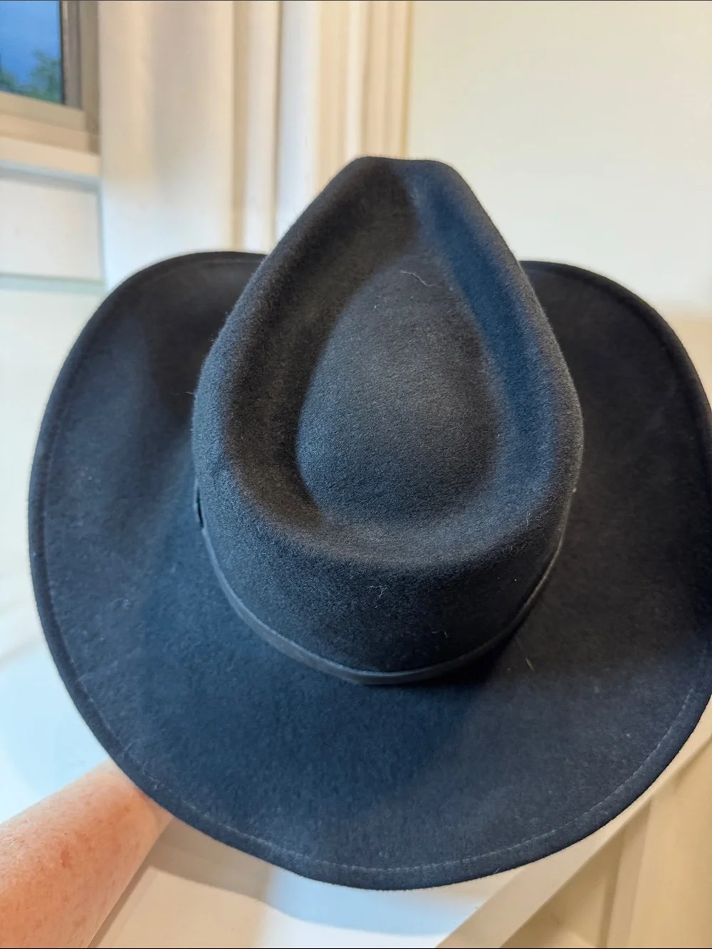 Harley Davidson black wool cowboy hat. XL.